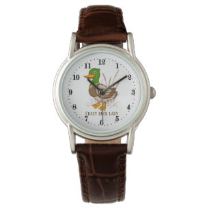 cute crazy duck lady add text watch