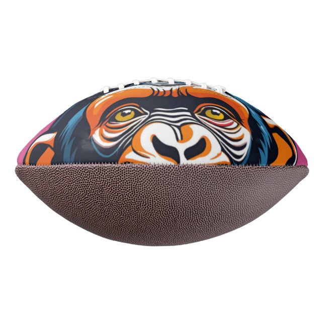 Cute Crazy Funny Chimpanzee  American Football (Rotated 270)