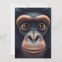 Cute Crazy Funny Chimpanzee Anime Portrait