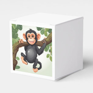 Cute Crazy Funny Chimpanzee Cartoon Favour Box