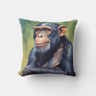 Cute Crazy Funny Chimpanzee Cushion