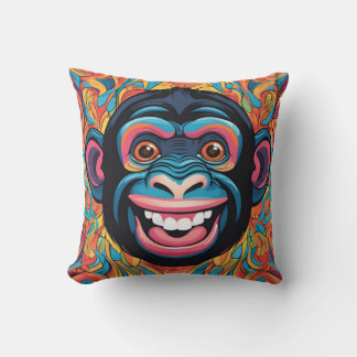 Cute Crazy Funny Chimpanzee Cushion