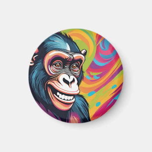 Cute Crazy Funny Chimpanzee Magnet