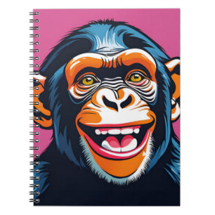 Cute Crazy Funny Chimpanzee  Notebook