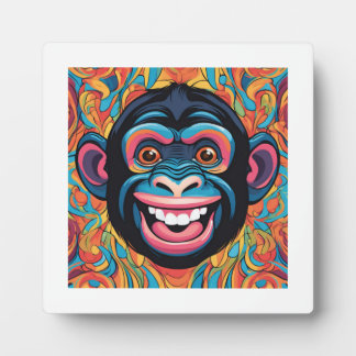 Cute Crazy Funny Chimpanzee Plaque