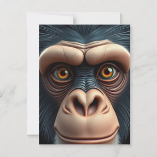 Cute Crazy Funny Chimpanzee  Postcard