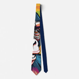 Cute Crazy Funny Chimpanzee Tie