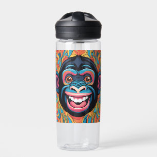Cute Crazy Funny Chimpanzee Water Bottle