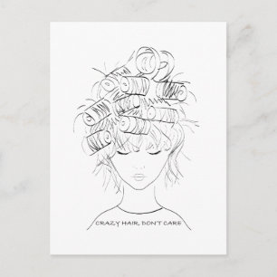 Cute Crazy Hair Postcard