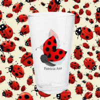 cute crazy ladybug lady add name