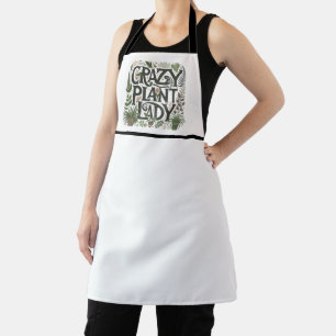 Cute Crazy Plant Lady Apron