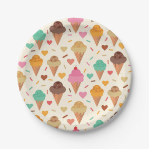 Cute  Cream Cone  pattern  Wrapping Paper Sheets Plate