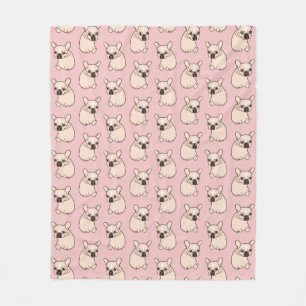 Cute cream Frenchie needs some love Fleece Blanket