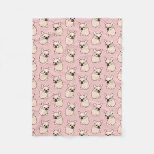 Cute cream Frenchie needs some love Fleece Blanket