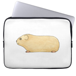 Cute Cream Guinea Pig. Laptop Sleeve