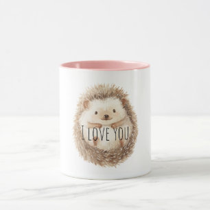 Cute Cream Hedgehog Mug