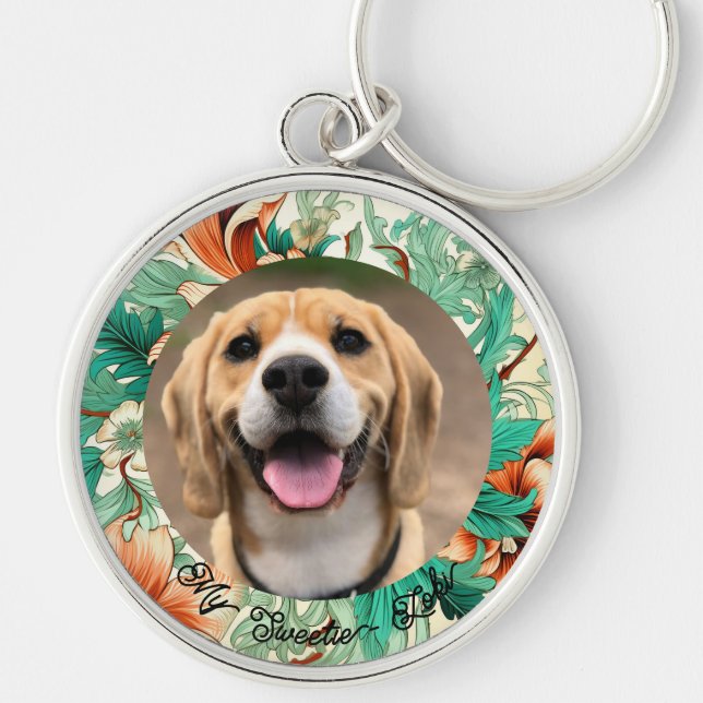 Cute Create Your Own Pet Memorial Keychain (Front)