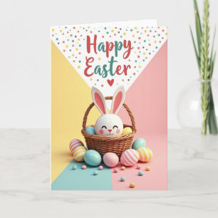 Cute Creature Basket Card