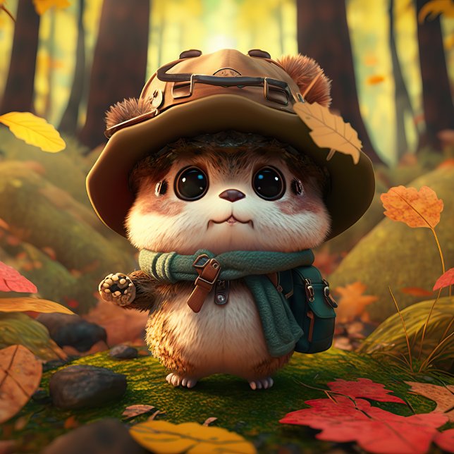 Cute creature square sticker (Creator Uploaded)