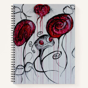 Cute & Creepy Creature Goth Whimsical Art Notebook