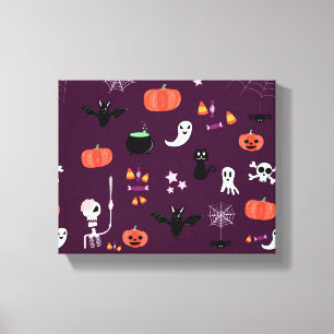 Cute Creepy Halloween Art Canvas Print