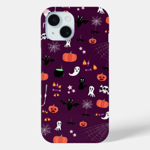 Cute Creepy Halloween Art iPhone 15 Case
