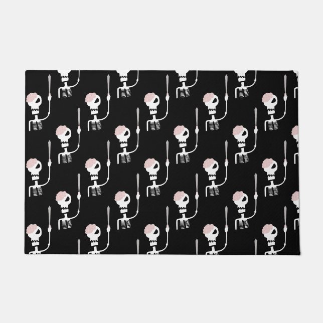 Cute Creepy Halloween Art Doormat (Front)