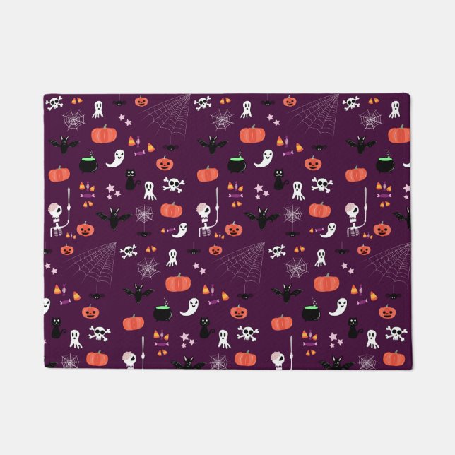 Cute Creepy Halloween Art Doormat (Front)