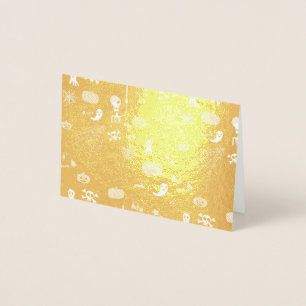 Cute Creepy Halloween Art Foil Card