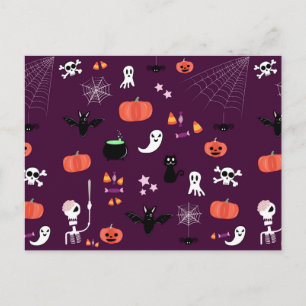 Cute Creepy Halloween Art Holiday Postcard