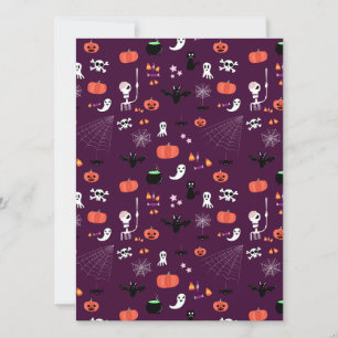 Cute Creepy Halloween Art Invitation