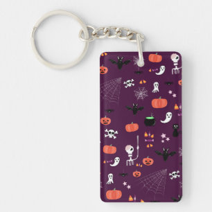 Cute Creepy Halloween Art Key Ring