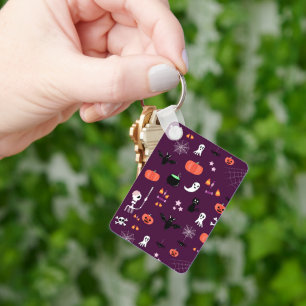 Cute Creepy Halloween Art Key Ring
