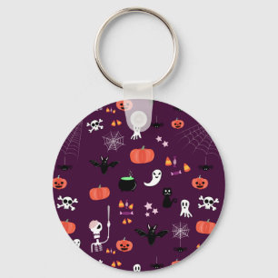 Cute Creepy Halloween Art Key Ring