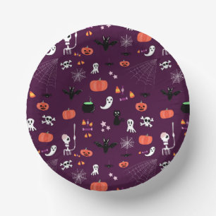 Cute Creepy Halloween Art Paper Plate