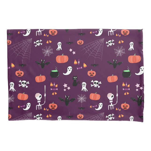 Cute Creepy Halloween Art Pillowcase (Front-Left)