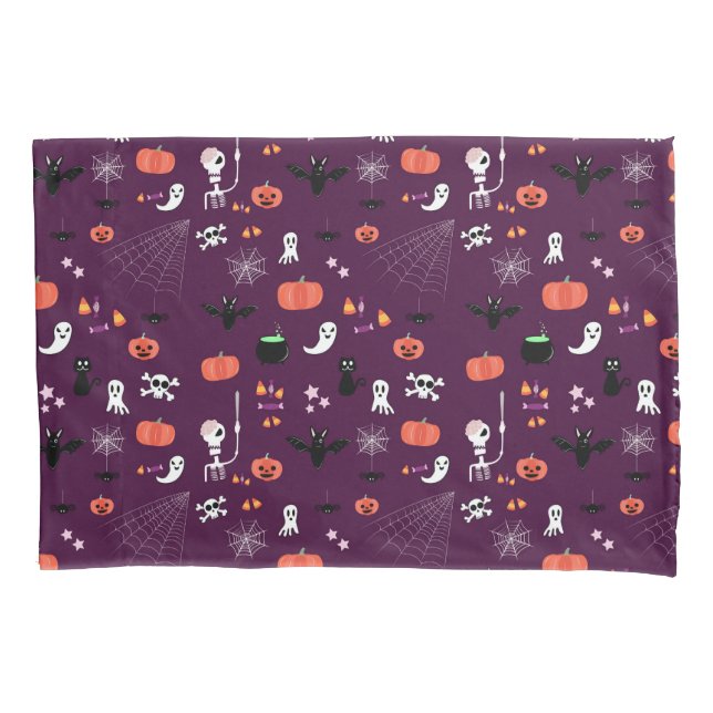 Cute Creepy Halloween Art Pillowcase (Front)