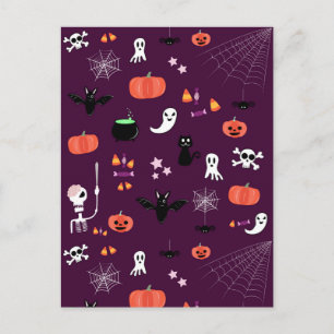 Cute Creepy Halloween Art Postcard