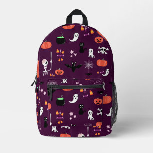 Cute Creepy Halloween Art Printed Backpack