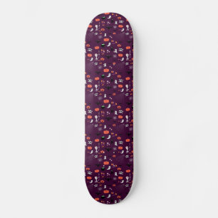 Cute Creepy Halloween Art Skateboard