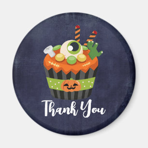Cute & Creepy Halloween Cupcake Thank You Magnet
