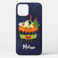 Cute & Creepy Halloween Cupcake with a Big Eyeball