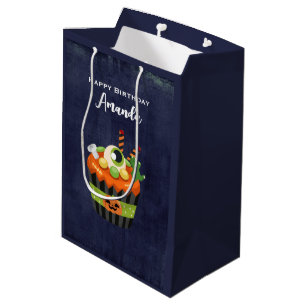 Cute & Creepy Halloween Cupcake with a Big Eyeball Medium Gift Bag