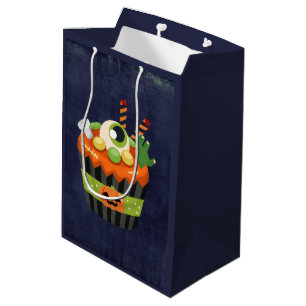 Cute & Creepy Halloween Cupcake with a Big Eyeball Medium Gift Bag