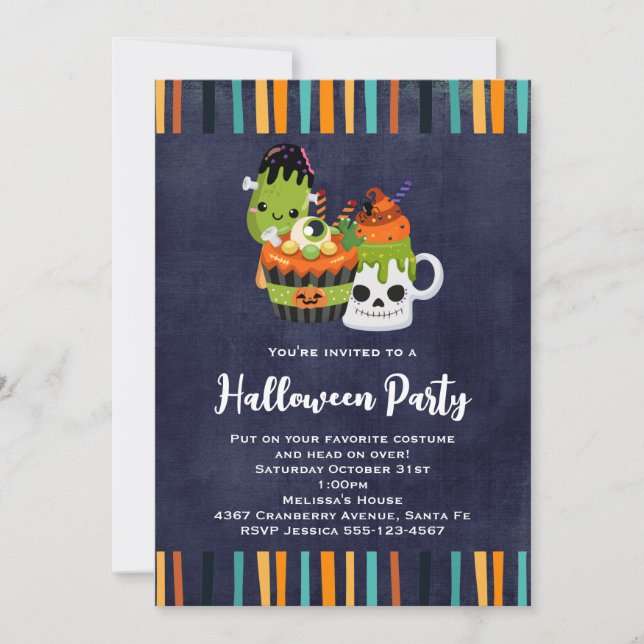 Cute & Creepy Halloween Party Invitation (Front)