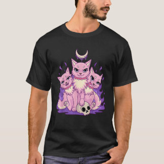 Cute Creepy Headed Dog Cat Anime Kawaii Pastel Got T-Shirt