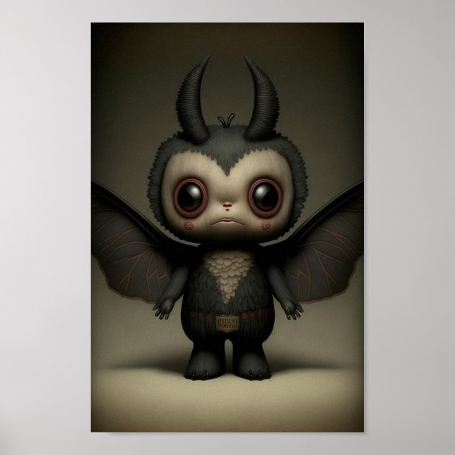 Cute & Creepy Little Mothman Boy Poster (Front)