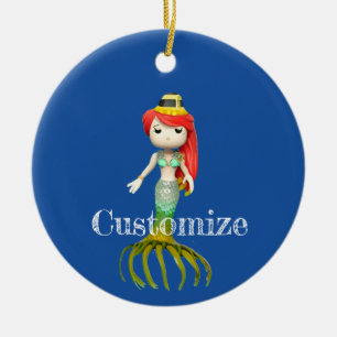 Cute Creepy Mermaid Witch Thunder_Cove Ceramic Tree Decoration