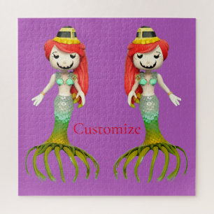 Cute Creepy Mermaid Witch Thunder_Cove  Jigsaw Puzzle