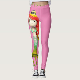 Cute Creepy Mermaid Witch Thunder_Cove Leggings